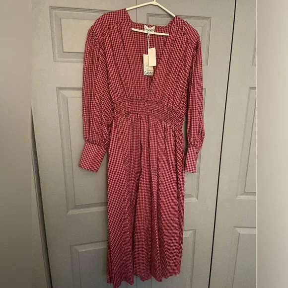 Ganni Gingham Seersucker dress - Picture 5 of 7